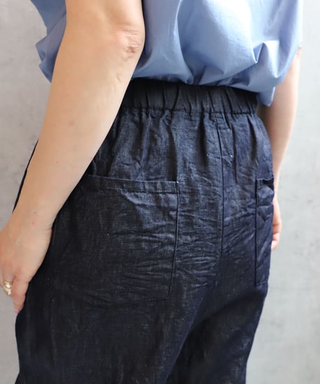 (g)グラム　g328　ライトデニムテーパードパンツ・INDIGO