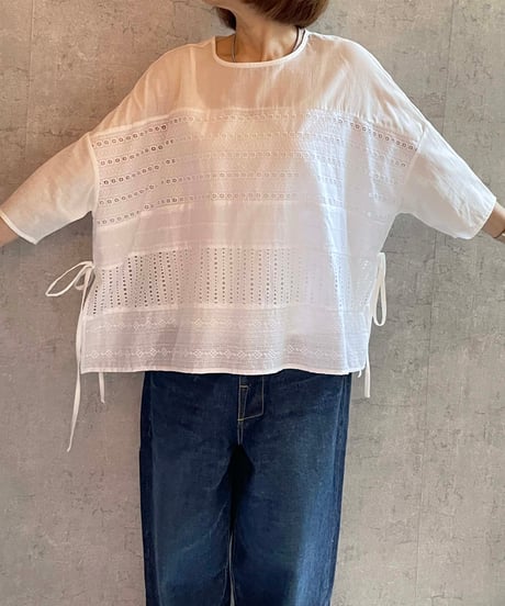 (g)グラム　g585 　レース３wayTOPS  WHITE