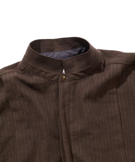 DO-0163　フランネルワンピース　  BROWN
