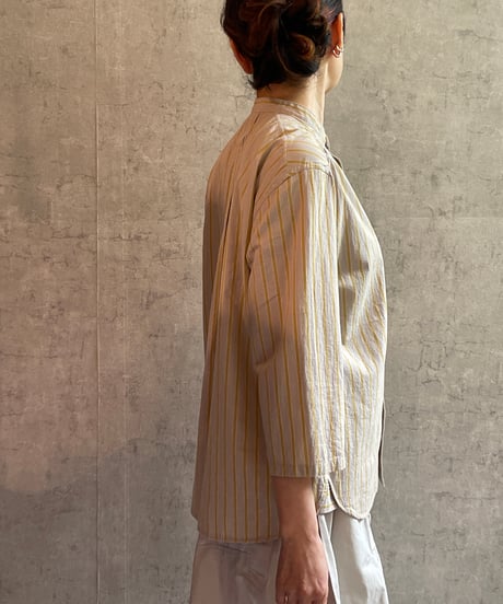 DS-0461　ベーカーシャツ　YELLOW STRIPE