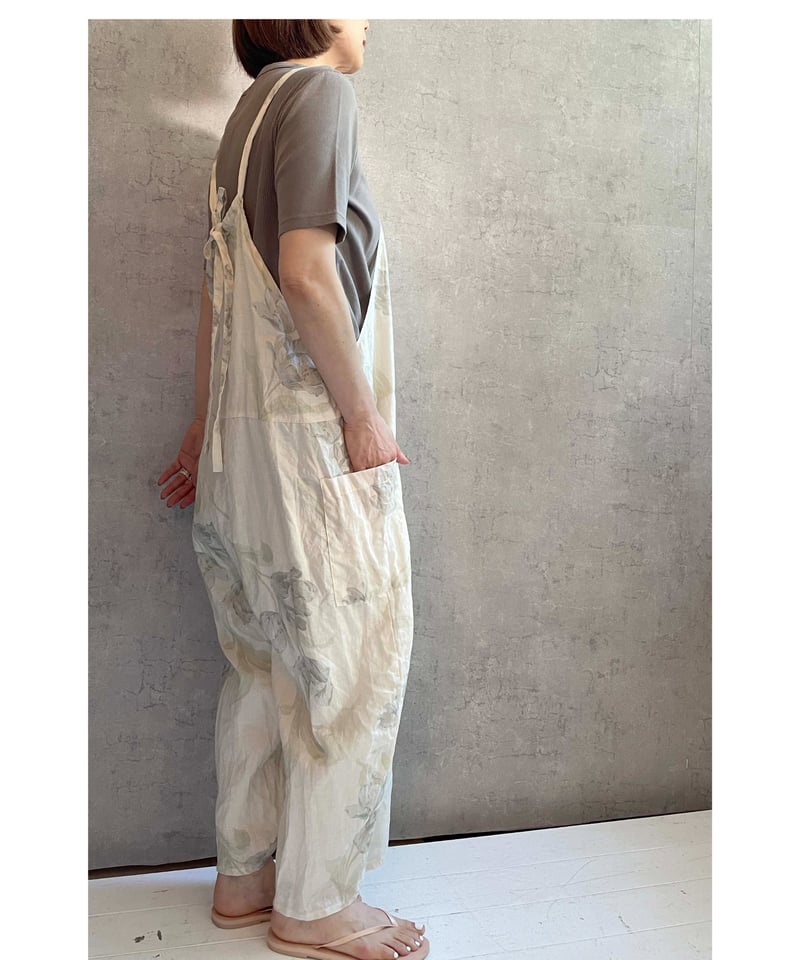 Gauze# ガーゼ (g) グラム サスペンダーリネンスカート（Gauze