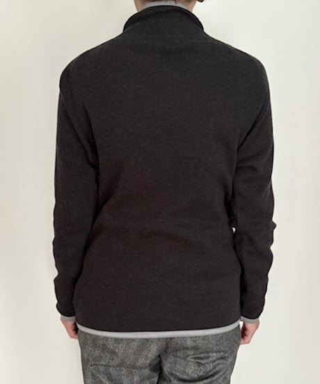 TC-0154  tannnossa ウール混サーマルジップカーディ　KINARI/ CHACOALの2カラー