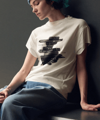 DC-0461  ペンシルプリントTEE.  WHITE