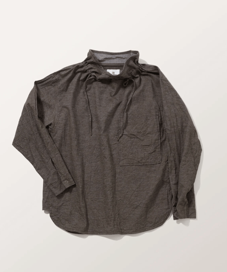 2025AW　DU TANGO　DS-0153　アジャストネックスモッグシャツ TOP　BEIGE