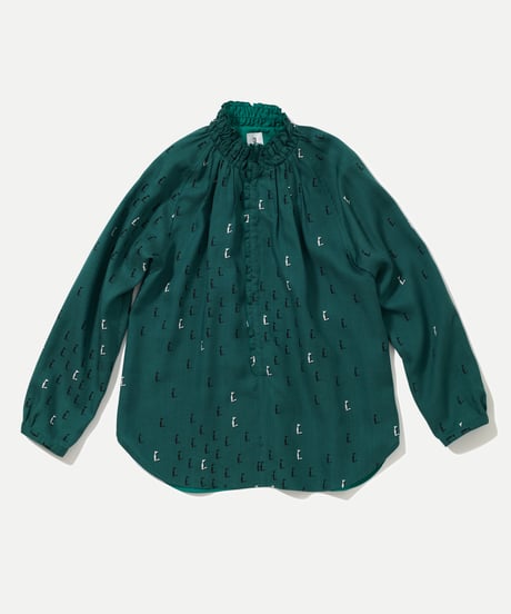 DU TANGO DS-0243 キャッスルプリントブラウス GREEN