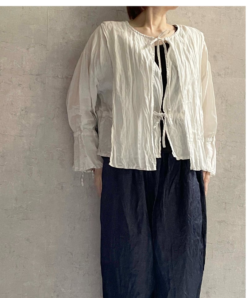 Gauze# G1106 キュリアス2WAYブラウス FADE GREY | Le8ème ル