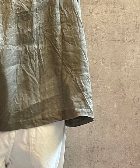 LABORATORY　LA469　ラミーリネンスザンヌプルオーバー　GRAYISH KHAKI