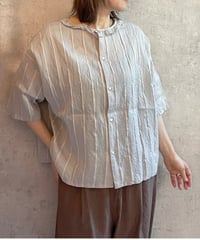 made in japan　ROBE de PEAU  R364　カミーユフリルブラウス　STRIPE