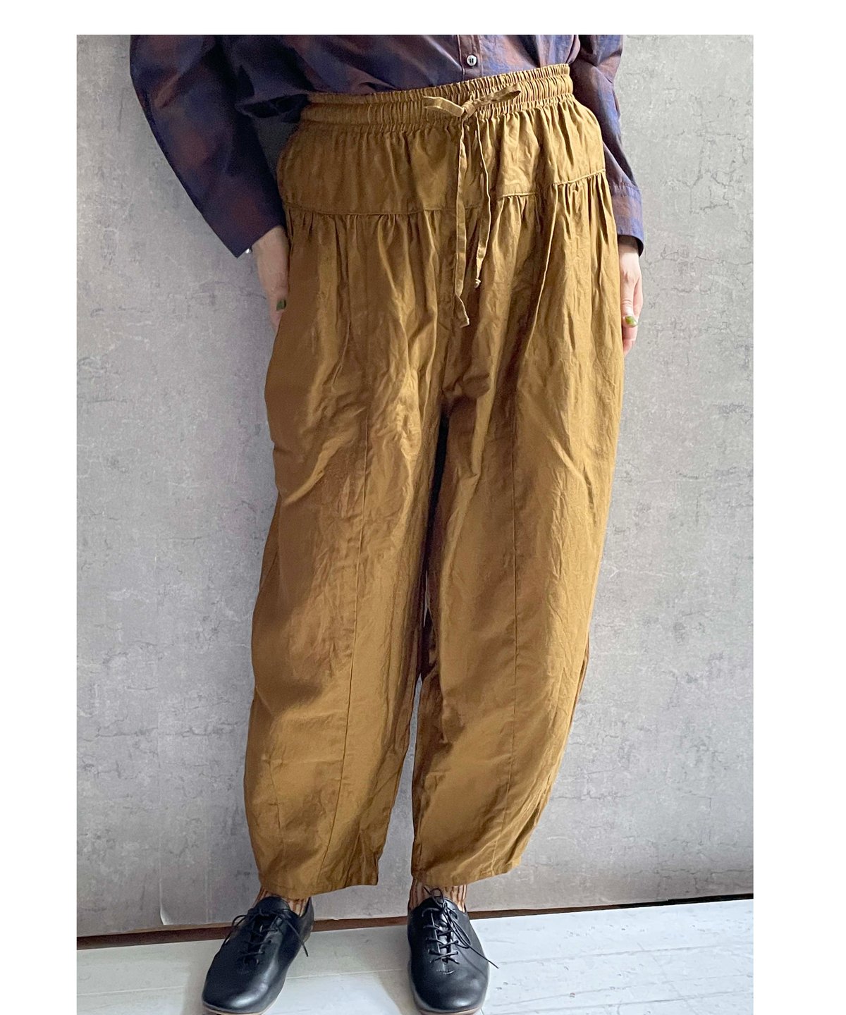 パンツ MaK レザーベルテッドワイドストレートパンツ(ロングパンツ)｜パンツ