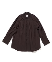 DS-0263　ネックシャーリングシャツ　 BROWN