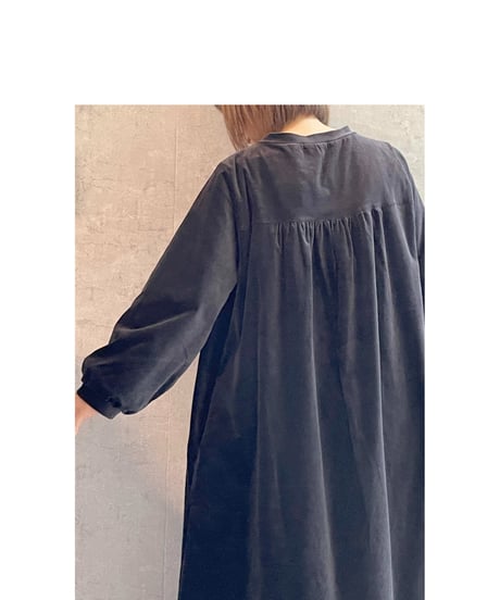 FABRIQUE en planète terre 　252−066 ベルベットワンピース　black