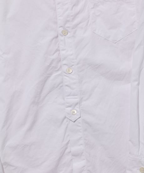 TS-0163　コットンスタンドカラーシャツ　 WHITE
