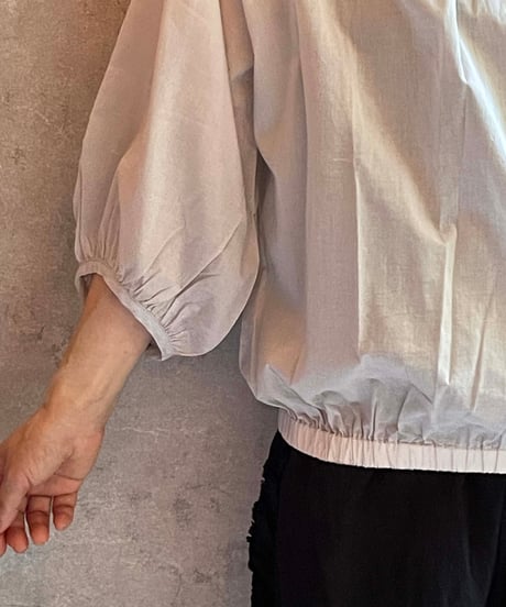 made in Japan   FABRIQUE en planète terre　261-115　ローン7 分袖トップス　グレージュ