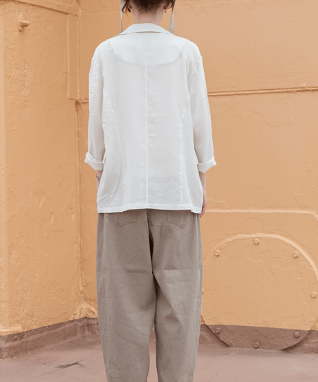 2025SS DU TANGO  DA-0251　シアーコットンサマージャケット２カラー　STONE WHITE/NAVY