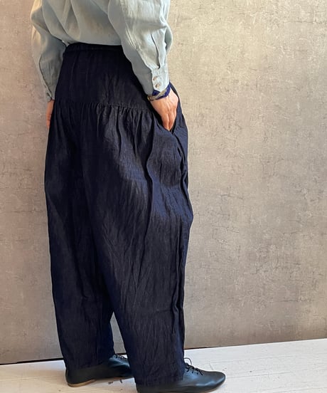 Gauze#  G763　インディゴクリムトパンツ(basic)　INDIGO