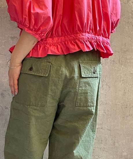 In trace(イントレース）8T004  gyathered shirt pink