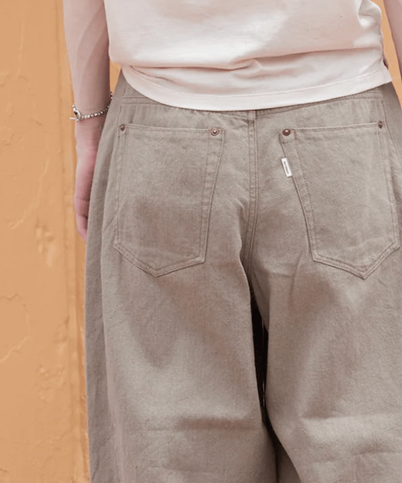 2025SS DU TANGO DP-0451 リネンキャンバスジーンズ KHAKI | L