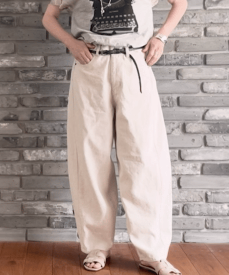 2025SS DU TANGO  DP-0451　リネンキャンバスジーンズ　KHAKI