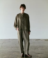 DS-0463　ベルプリントシャツ　 KHAKI