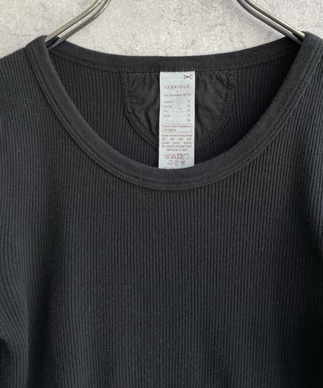 FABRIQUÉ n planète terre  　221-040　basic long sleeve　リブ長袖シャツ　２色