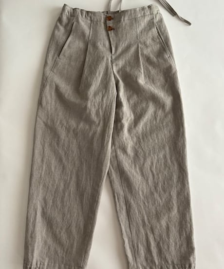 DU TANGO DP-0154 ウールリネンドロストリングパンツ　BEIGE / DARK NAVYの２カラー