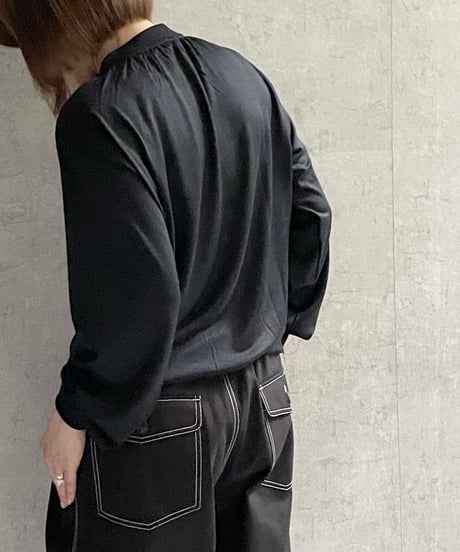 MANON  MNN-C-169 　WOOLギャザープルオーバー　GREY