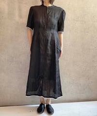 ROBE de PEAU  R362  DAYLIGHT ROBE 麻のワンピース　BLACK