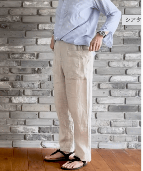 2025SS tannossa TP-0251　ヘリンボーンイージーパンツ　２カラー　NATURAL/CHACOAL