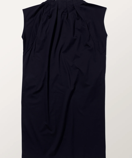2025SS DU TANGO  DC-0751　ネックプリーツジャージワンピース 2カラー　NAVY
