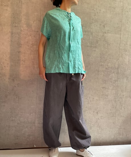 DS-0361　モノグラムプリントシャツ　MINT