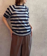 TC-0661　ボーダーラグランTEE　Bage✖️Navy /Grey✖️Navy