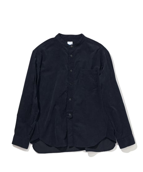TS-0263　コーデユロイスタンドカラーシャツ　NAVY