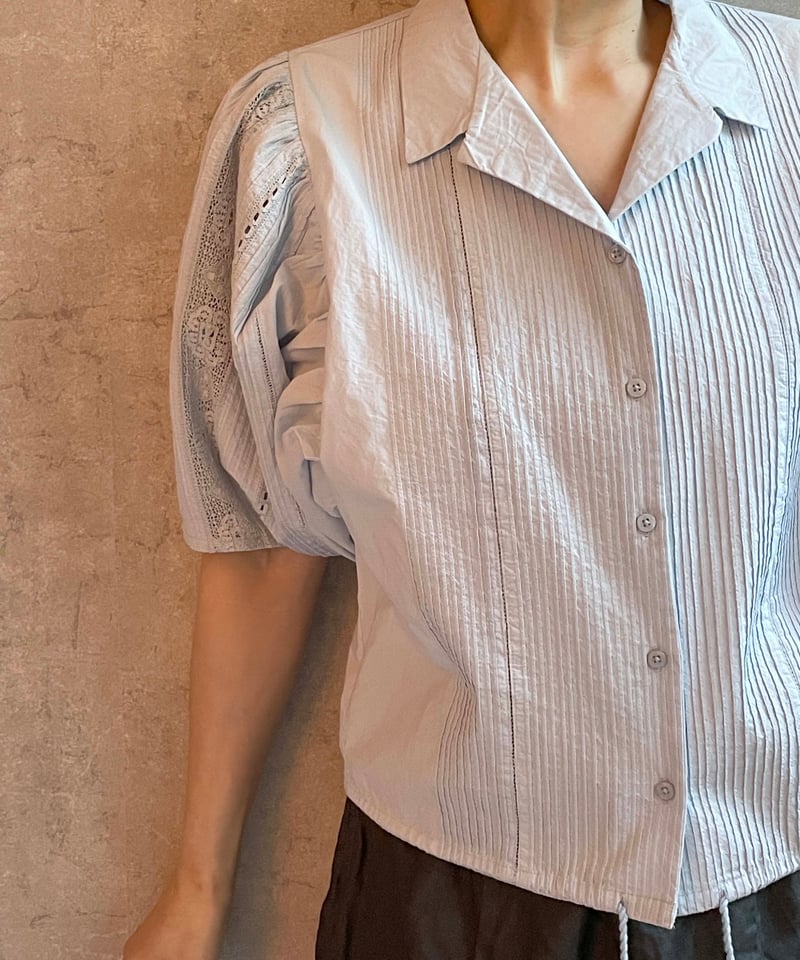 アンティークレースブラウス IKITSUKE＞【洗える/こだわりの素材】アンティークレース