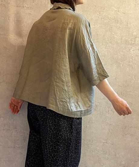 LABORATORY　LA469　ラミーリネンスザンヌプルオーバー　GRAYISH KHAKI