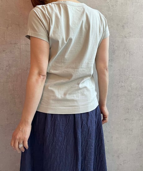 FABRIQUE en planète terre 　251-005 ベーシッククルーネックTEE　アイスグリーン