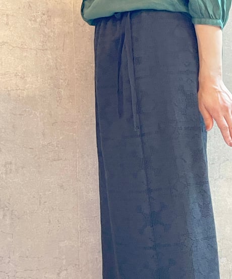 ROBE de PEAU　R292 　ORGANIC COTTON LACE SKIRT　BLACK