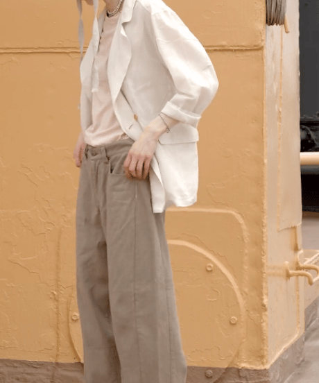 2025SS DU TANGO  DA-0251　シアーコットンサマージャケット２カラー　STONE WHITE/NAVY
