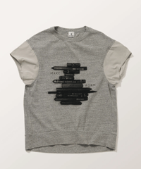 DC-0461  ペンシルプリントTEE　TOPGREY