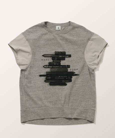 DC-0461  ペンシルプリントTEE　TOPGREY