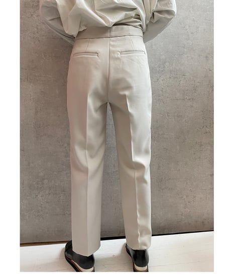 chouette テーパードタックパンツ　FOXGREY