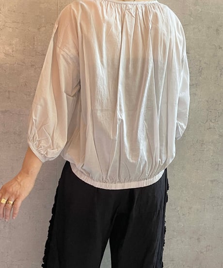made in Japan   FABRIQUE en planète terre　261-115　ローン7 分袖トップス　グレージュ