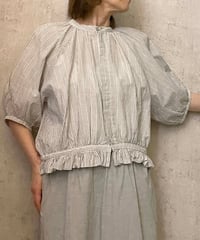 In trace(イントレース）8T004  gyathered shirt ストライプ
