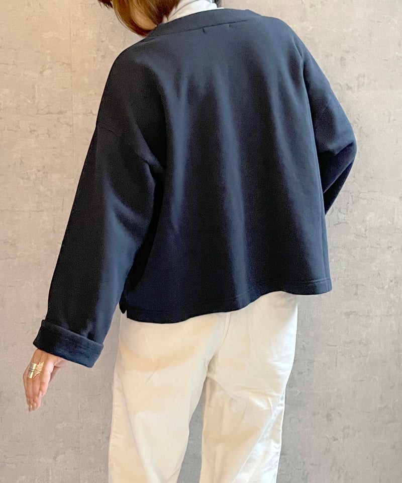 FABRIQUE en planète terre 252−061 裏起毛巾広カーディガン