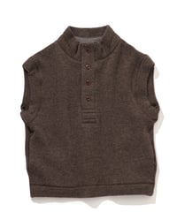 DC-0263　リブジャージベスト　 TOPBROWN
