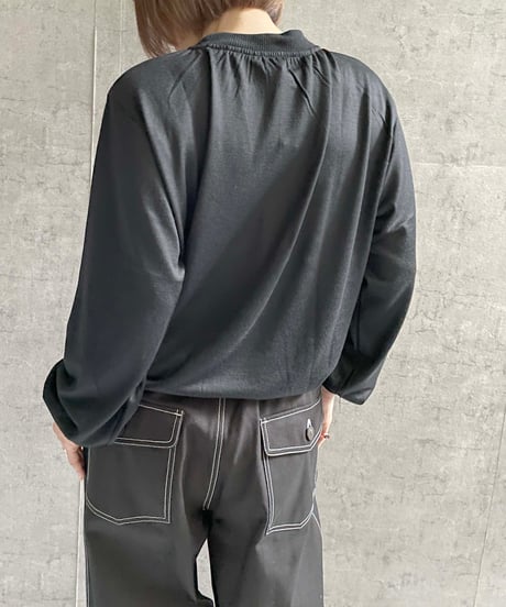 MANON  MNN-C-169 　WOOLギャザープルオーバー　GREY