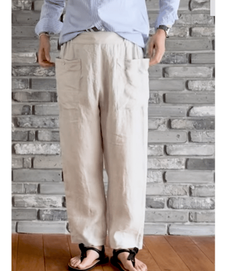2025SS tannossa TP-0251　ヘリンボーンイージーパンツ　２カラー　NATURAL/CHACOAL