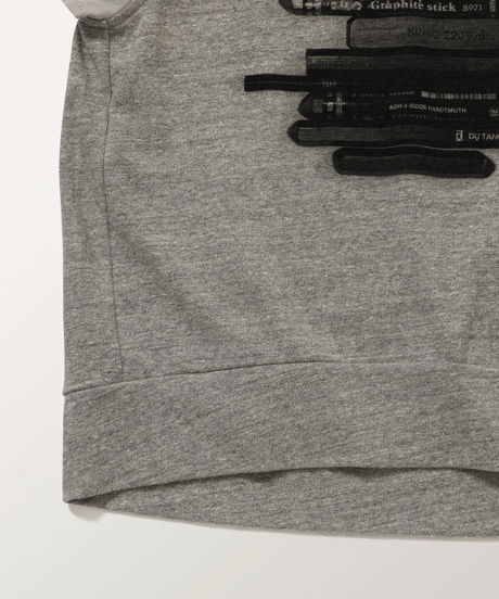 DC-0461  ペンシルプリントTEE　TOPGREY