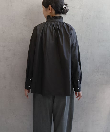 LABORATORY　LA247 　アーバンフリルブラウス  　BLACK