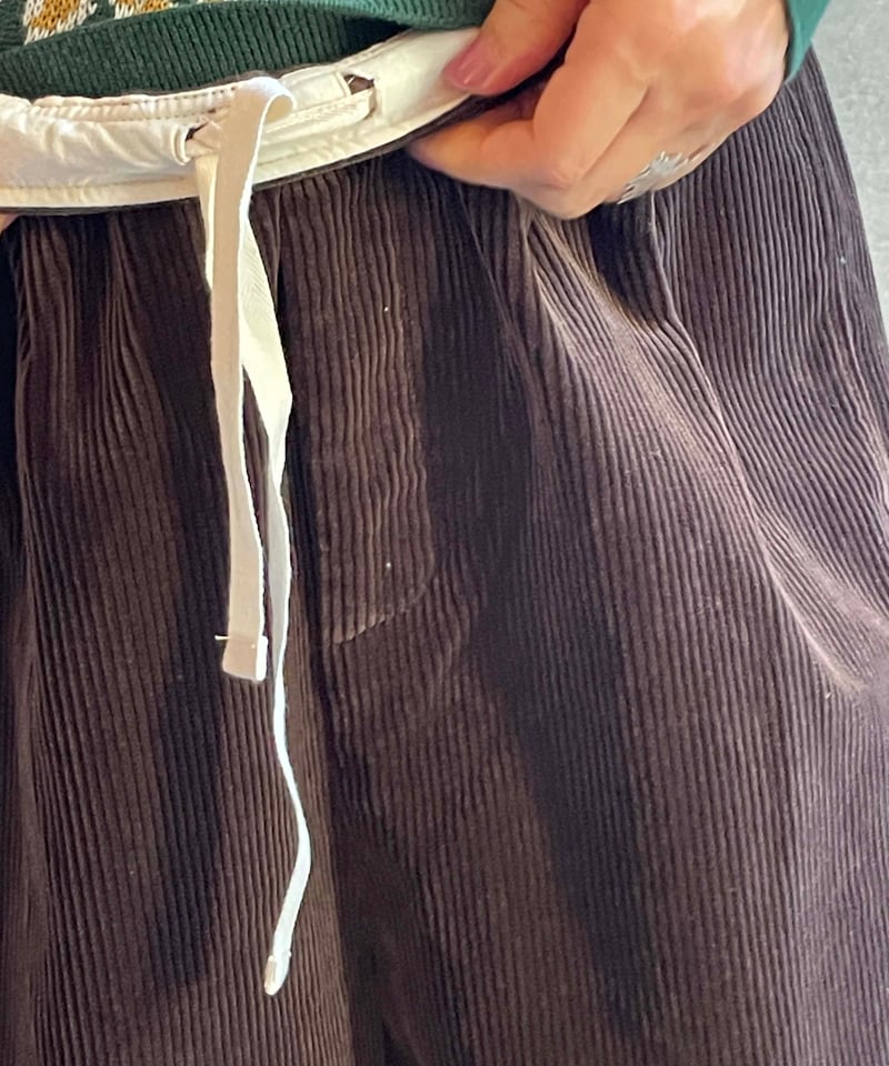 ROBE de PEAU R201 コーデﾕロイボタンパンツ ブラウン | Le8ème ル