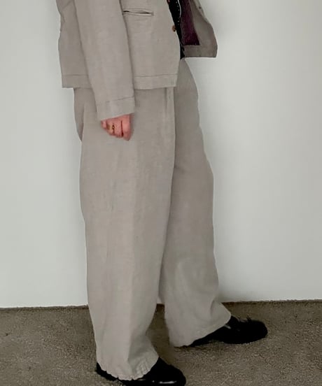 DU TANGO DP-0154 ウールリネンドロストリングパンツ　BEIGE / DARK NAVYの２カラー